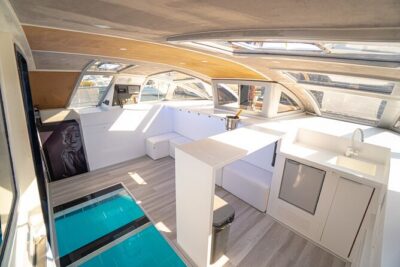 3 hrs. Whale Watching and Relaxing Chill Out Catamaran with glass floor - The First Stretch: Active Searching for Whales and Dolphins