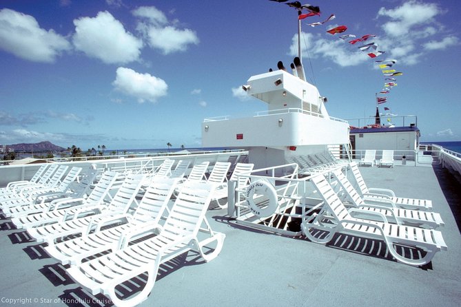 Early Bird Whale Watching Cruise from Waikiki - The Star of Honolulu setup: comfort, decks, and bathrooms