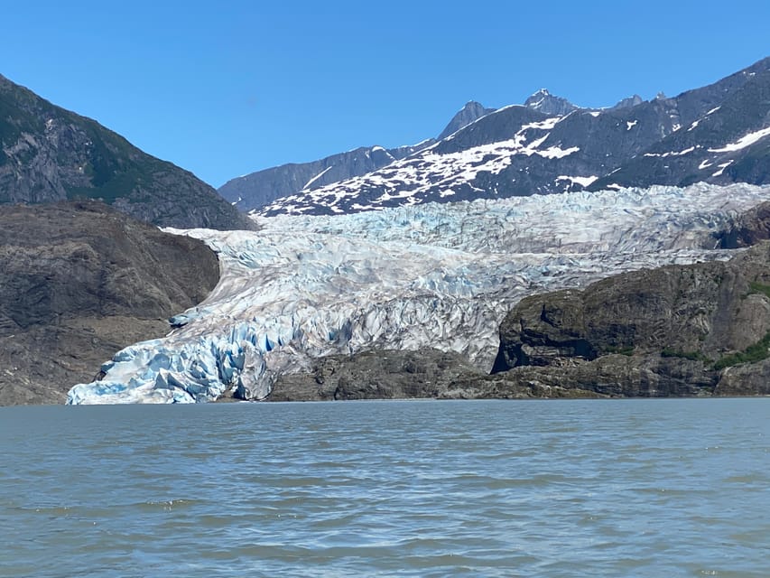 Juneau: Mendenhall Glacier and Whale Watching Tour - Auke Bay Harbor jet-boat time: how whale spotting is handled