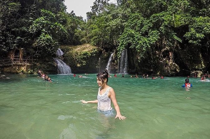Oslob Whale Shark Watching + Kawasan Falls Day Tour - Kawasan Falls: Jungle Walk to Emerald Pool Time