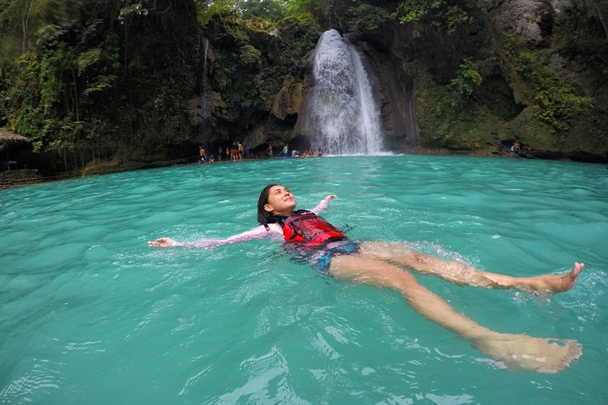 Whale Shark Encounter & Sumilon Sandbar & Canyoneering in Kawasan Falls - Kawasan Falls: the payoff after hours in and around water