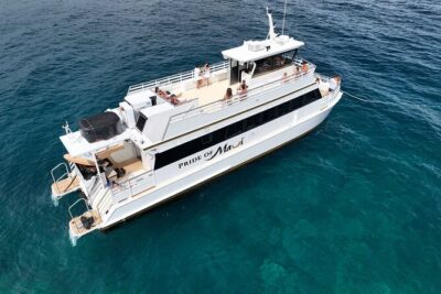 Whale Watch and Turtles Snorkel - The Pride of Maui catamaran: space, stability, and the bathroom that matters